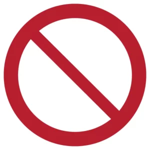 General prohibition sign