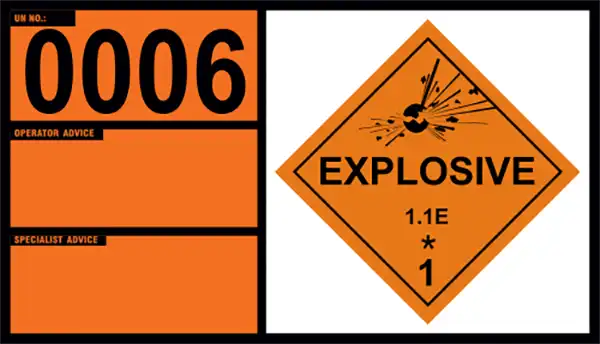 UN 0006 – Cartridges for Weapons with Bursting Charge (Class 1.1E)