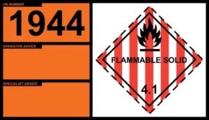 UN 1944 – Matches, Safety (Book, Card or Strike-on-Box) (Class 4.1)