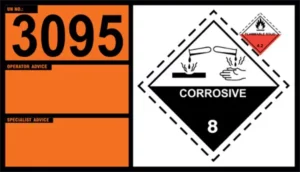 UN 3095 – Corrosive Solid, Self- Heating, N.O.S., Class 8 (Class 4.2)