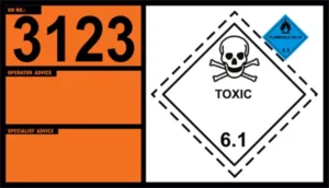 UN 3123 – Toxic Liquid, Water- Reactive, N.O.S., Class 6.1 (Class 4.3)