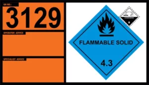UN 3129 – Water-Reactive Liquid, Corrosive, N.O.S., Class 4.3 (Class 8)