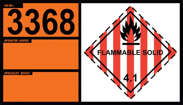 UN 3368 – Trinitrobenzoic Acid, Wetted with Not Less Than 10% Water, By Mass (Class 4.1)