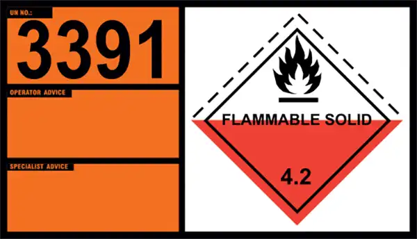 UN 3391 – Organometallic Substance, Solid, Pyrophoric (Class 4.2)