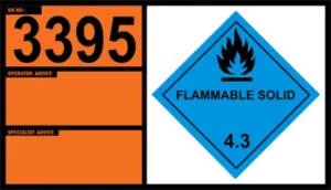 UN 3395 – Organometallic Substance, Solid, Water- Reactive (Class 4.3)