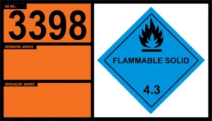 UN 3398 – Organometallic Substance, Liquid, Water- Reactive (Class 4.3)