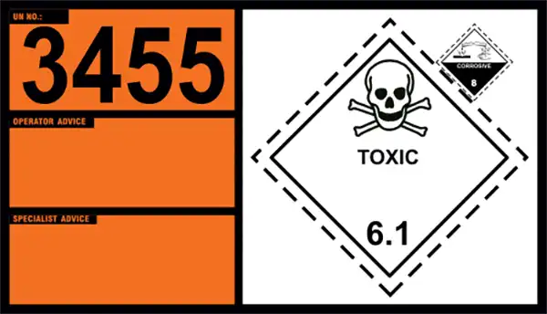 UN 3455 – Cresols, Solid, Class 6.1 (Class 8)