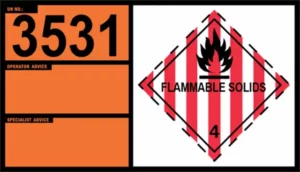 UN 3531 – Polymerizing Substance, Solid, Stabilized, N.O.S. (Class 4.1)