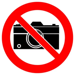 Cameras prohibited