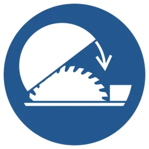 Use guard to protect from injury from the table saw