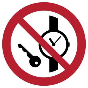 No metallic articles or watches