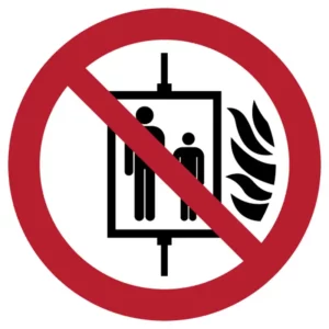 Do not use lift in the event of fire