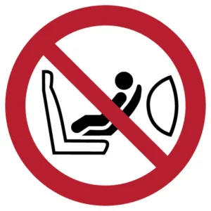 Child seat installation prohibited